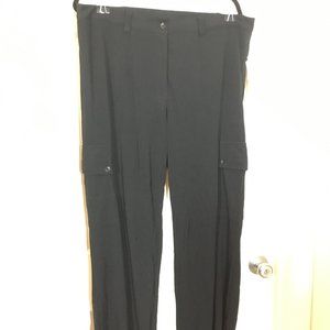 Liz Claiborne Black Cargo Woman's Pants Slacks 18P